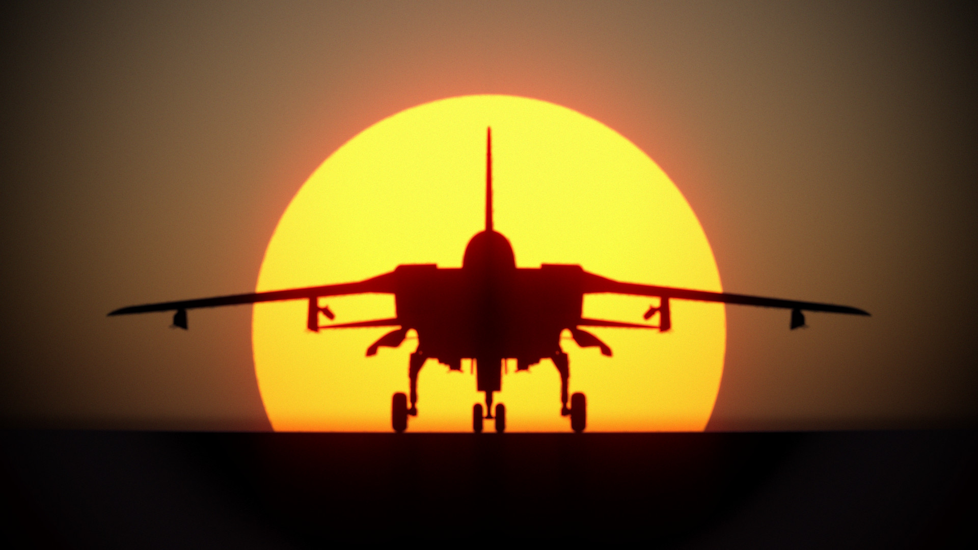 DCS: Tornado at dawn, front view